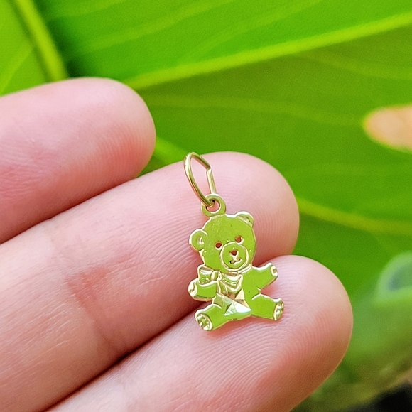 Vintage 9ct Gold Heart 9K 375 Teddy Bear Charm / Pendant - Picture 3 of 12